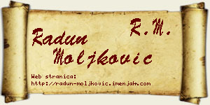 Radun Moljković vizit kartica